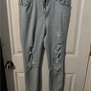 Light Blue Distressed Men Jeans